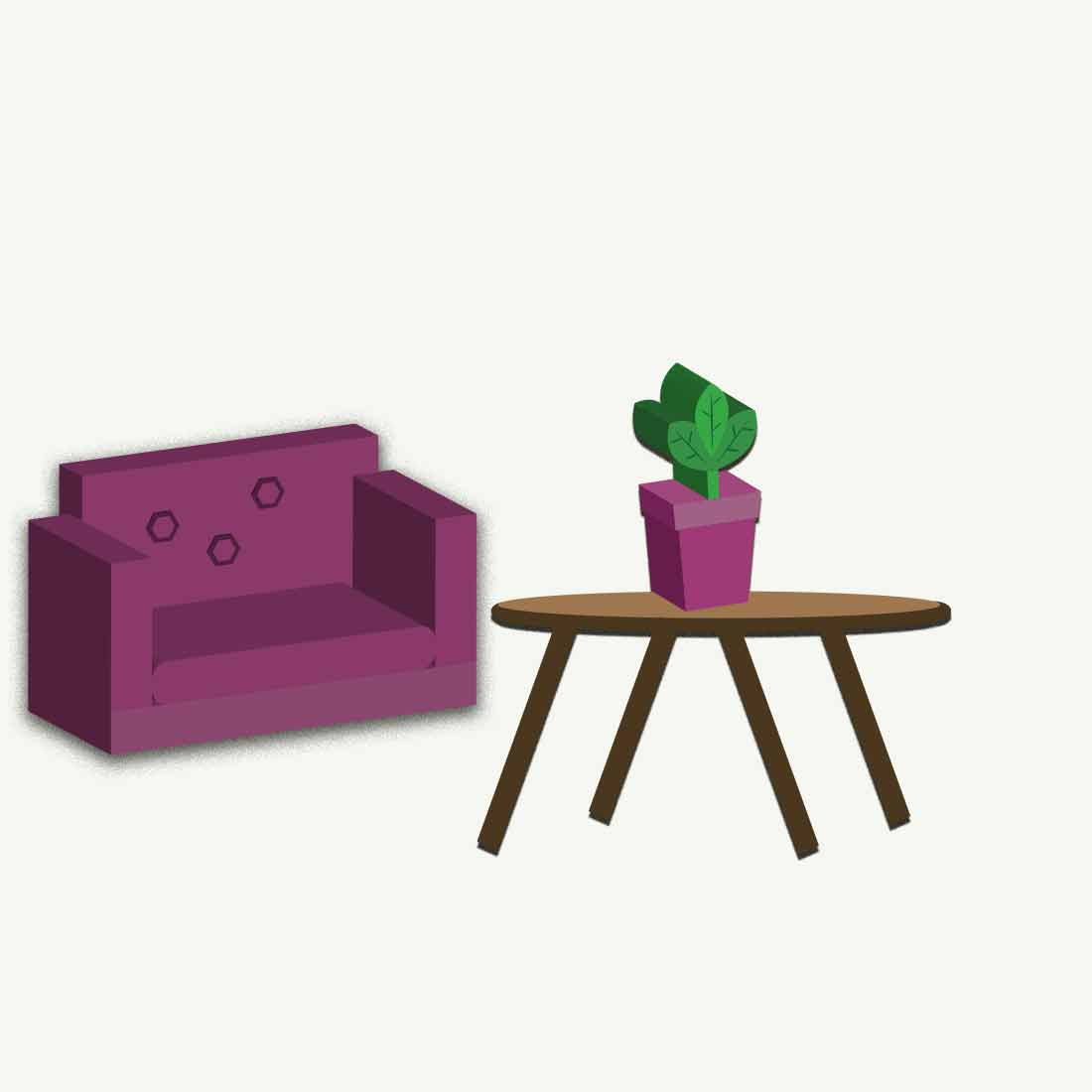designee 3d book ,sofa ,table, etc preview image.