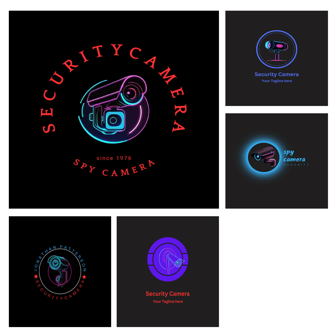 Security Camera - Logo Design Template Total = 05 preview image.