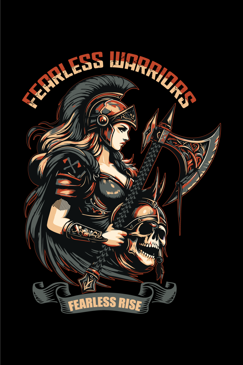 T-Shirt Desgin, Fareless Warriors Fareless Rise pinterest preview image.