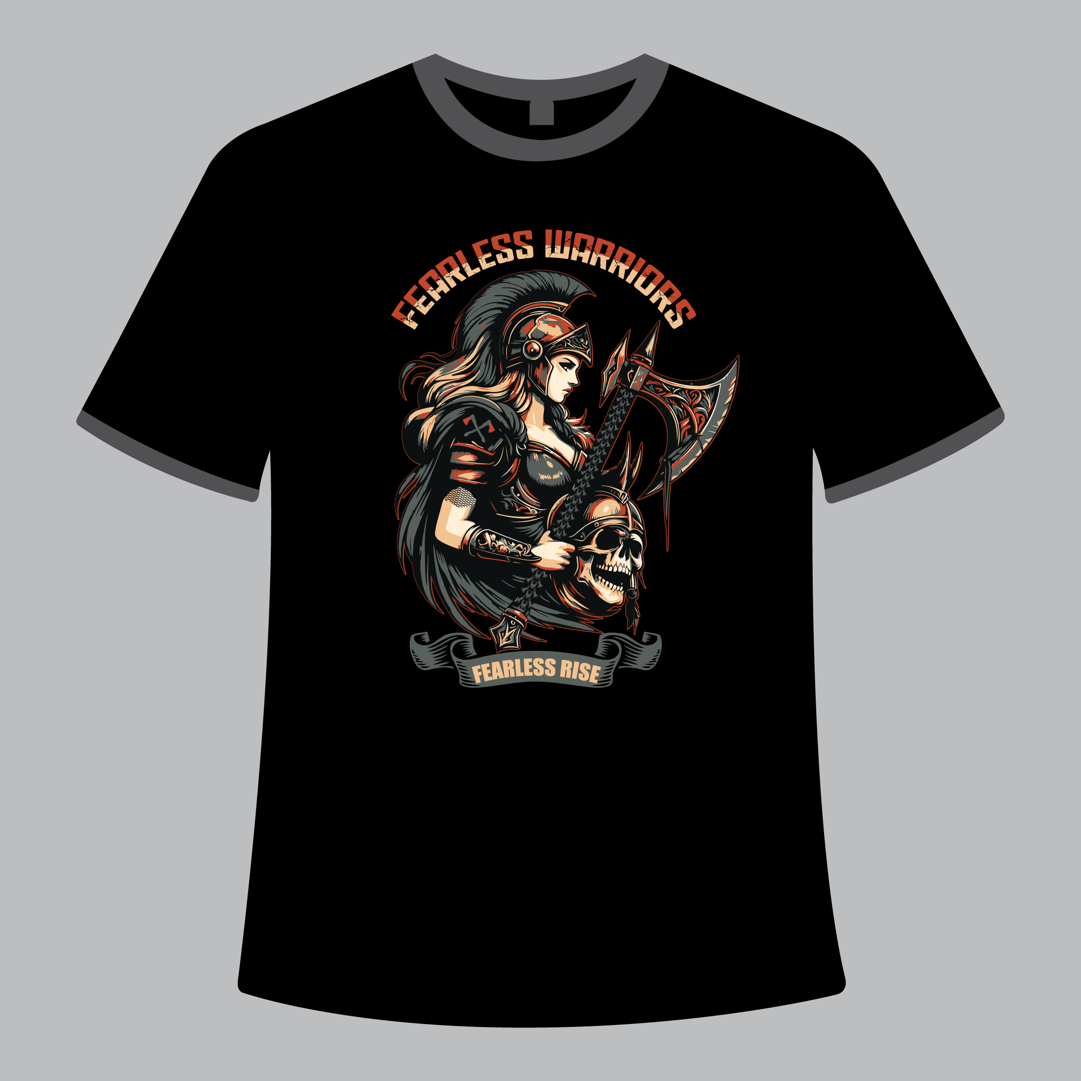 T-Shirt Desgin, Fareless Warriors Fareless Rise preview image.