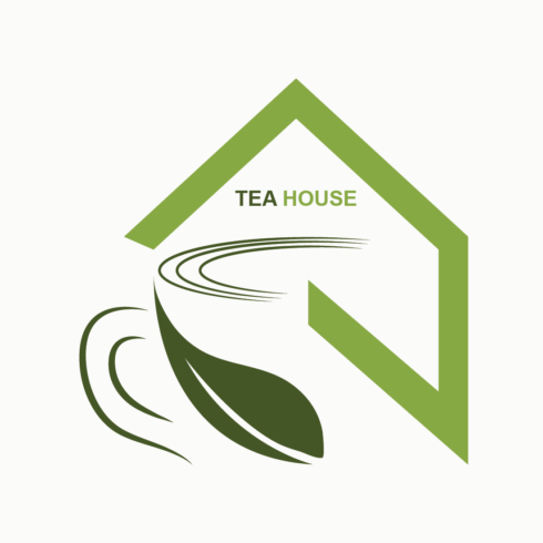 unique and professional tea shop or tea house logo design template cover image.