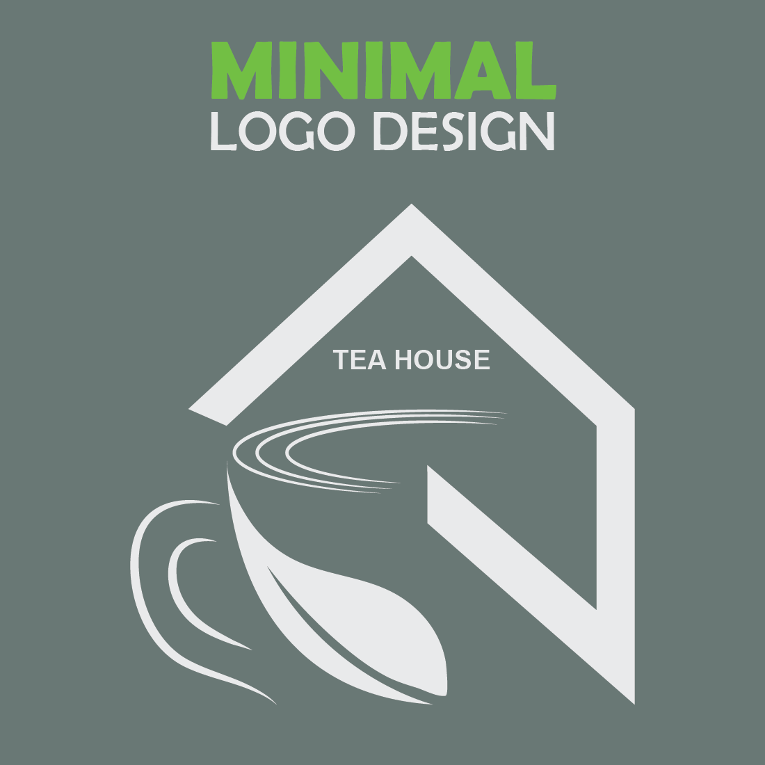 unique and professional tea shop or tea house logo design template preview image.