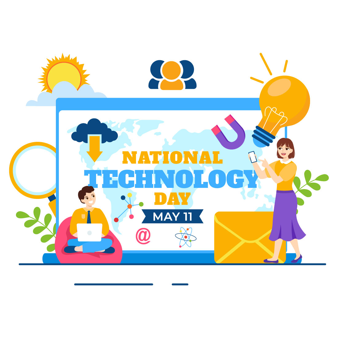 12 National Technology Day Illustration cover image.