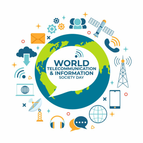 12 World Telecommunication and Information Society Day Illustration cover image.