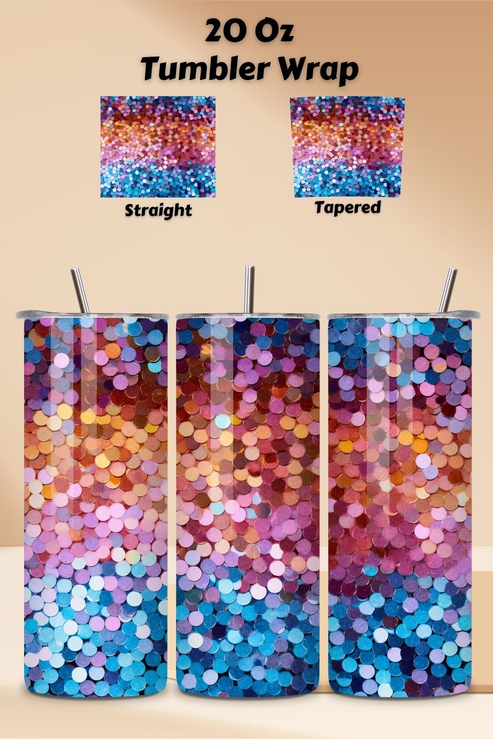 Celestial Spectrum Sparkle Tumbler wrap, Seamless Wrap PNG, Glitter Ombre Tumbler Wrap, Tumbler Sublimation Design Bundle, Gradient Tumbler Png, Sparkling Glitter Tumbler Bundle pinterest preview image.