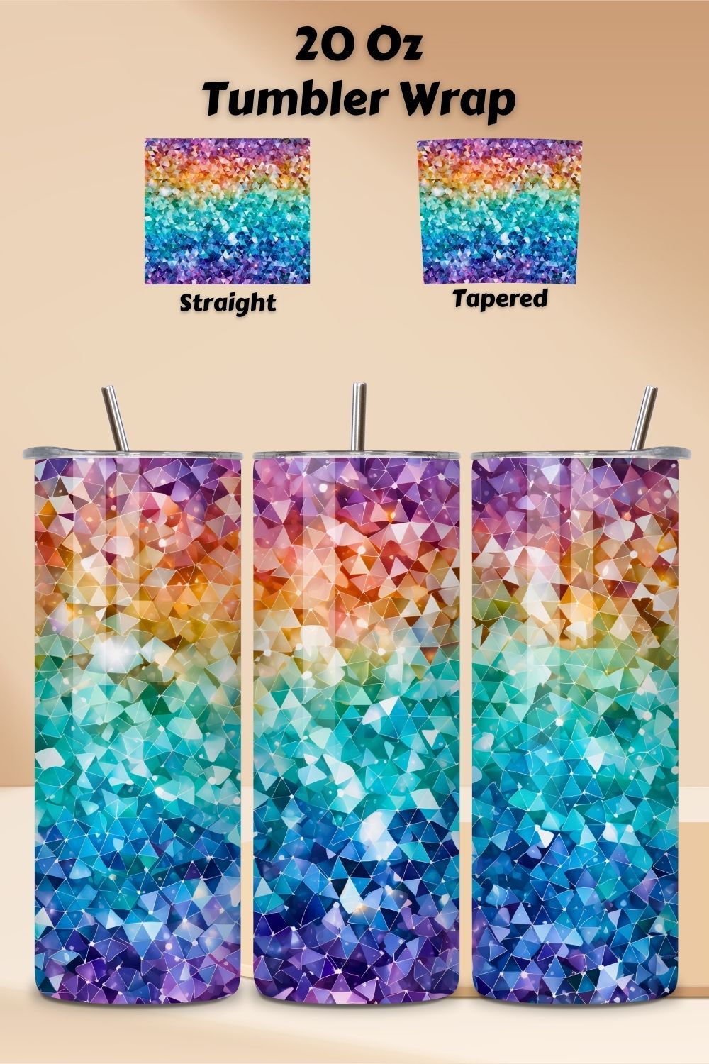 Galactic Prism Glitter Ombre Tumbler wrap, seamless wrap png, Glitter Ombre Tumbler Wrap, Tumbler Sublimation Design Bundle, Gradient Tumbler Png, Sparkling Glitter Tumbler Bundle pinterest preview image.