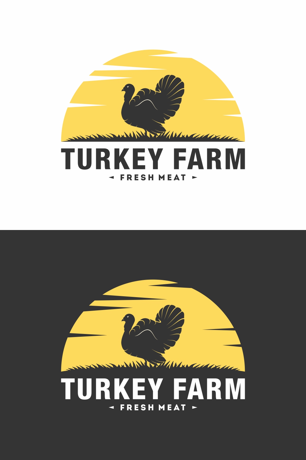 Turkey Farm logo design collection - only 10$ pinterest preview image.