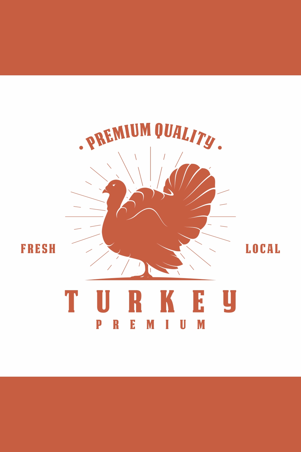 Turkey Farm logo design - only 5$ pinterest preview image.
