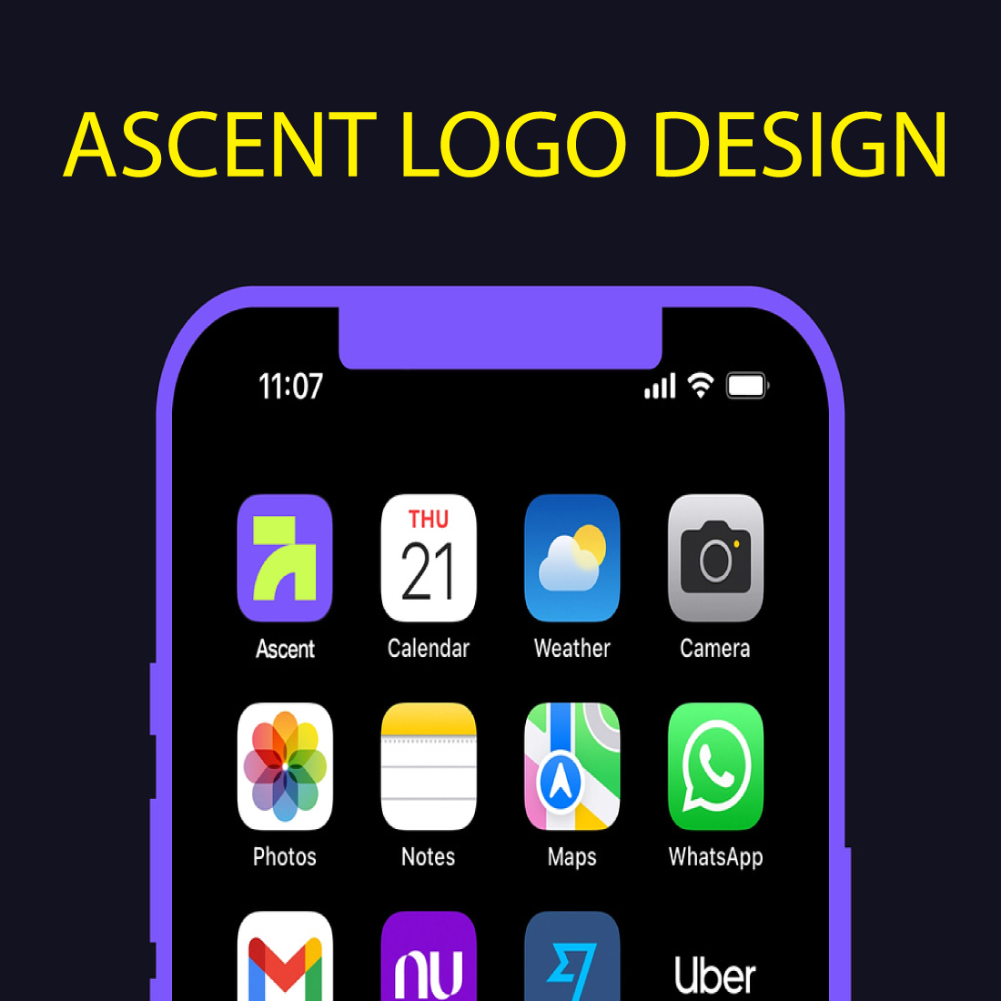 ascent logo design for finance or online preview image.