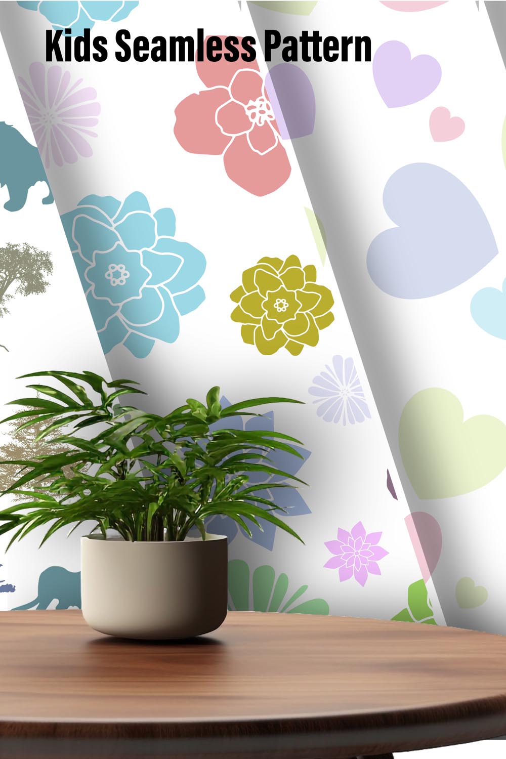 Seamless Pattern Texture for kids Room Decor and Gift Wrapping pinterest preview image.