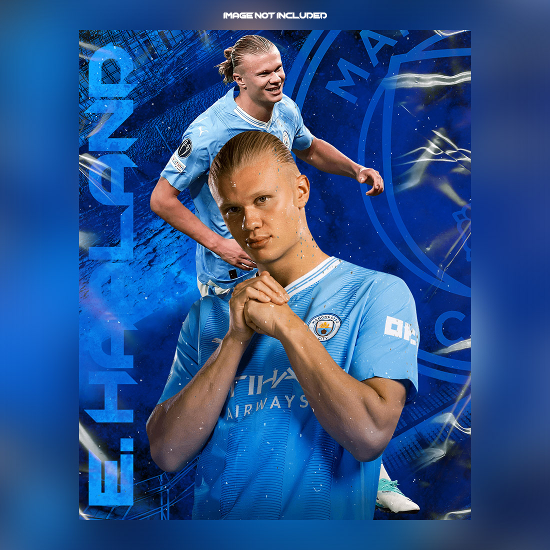 Soccer Player Poster Template preview image.