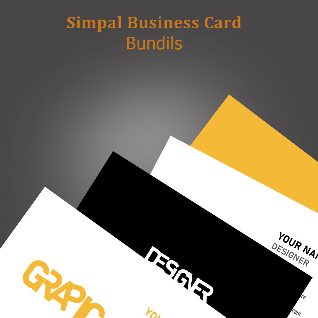 Black Business card design cover image.