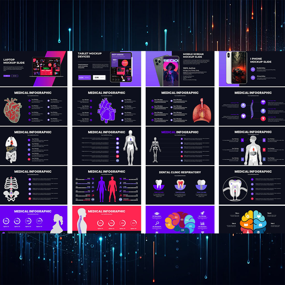 Medical Start-up PowerPoint Presentation Template preview image.