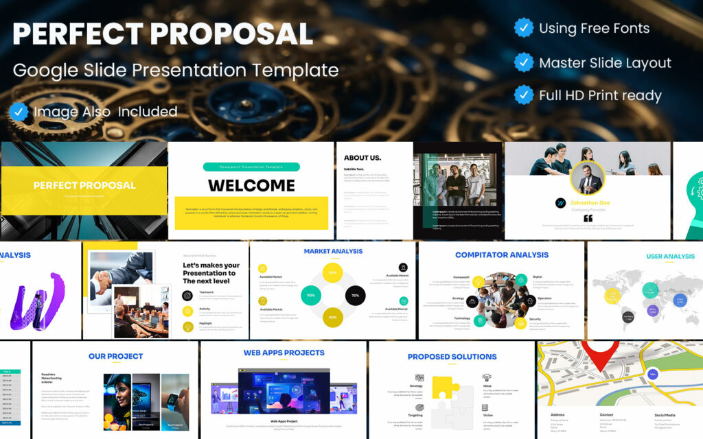 Promposal Google Slideshow Perfect Proposal Google Slide Presentation Template - MasterBundles