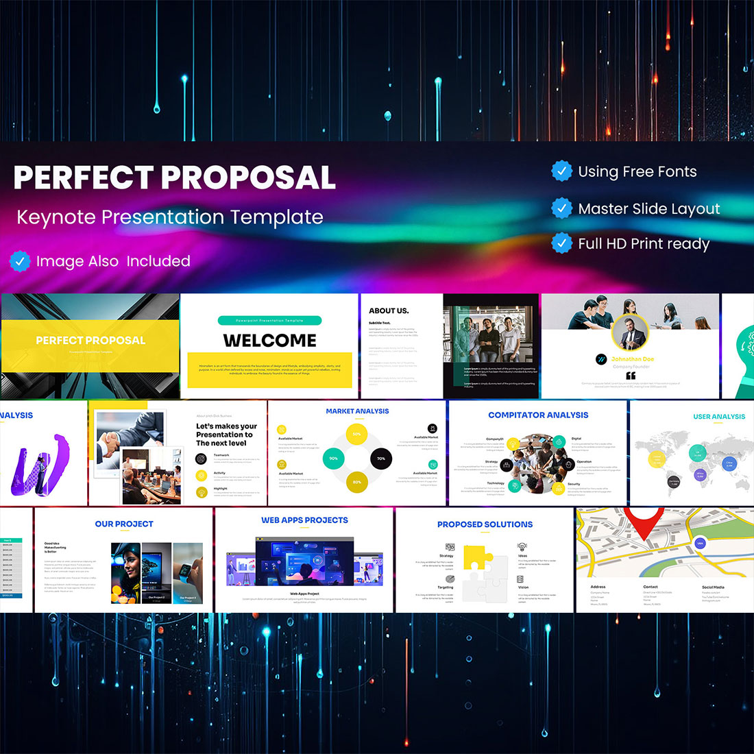 Perfect Proposal Keynote Presentation Template cover image.