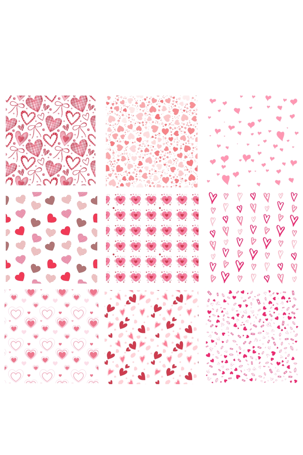 Valentine's Day Seamless Background Pattern pinterest preview image.