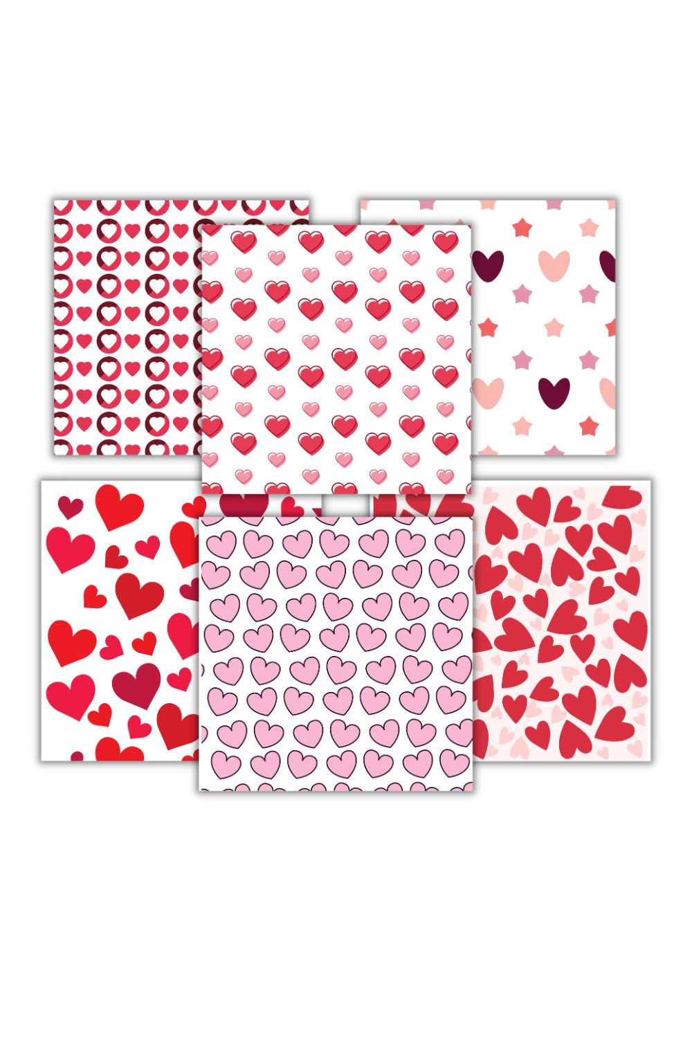 Seamless valentine pattern pinterest preview image.