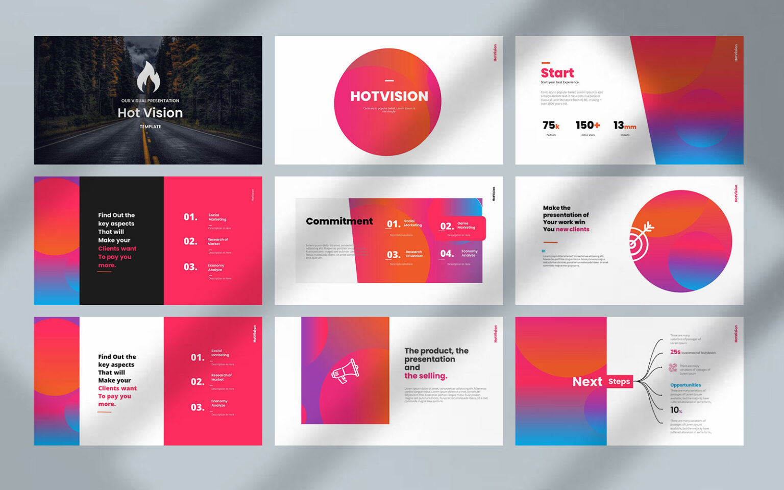 Slideshow Presentation Format Hot-Vision Google Slide Presentation Template - MasterBundles