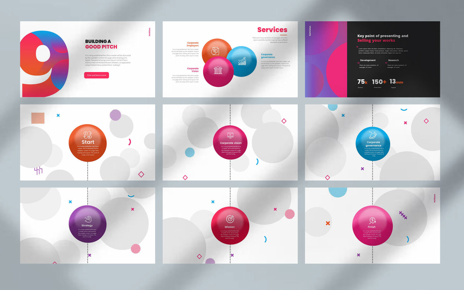 Slideshow Presentation Format Hot-Vision Google Slide Presentation Template - MasterBundles
