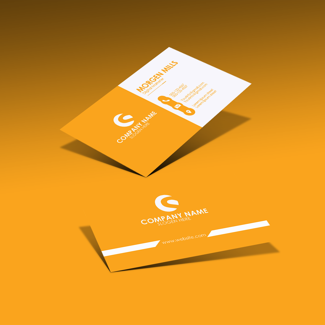 Business Card Design Template preview image.