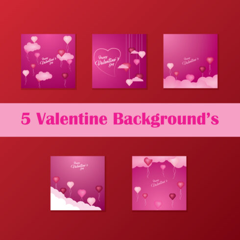 5 Valentine Background's cover image.
