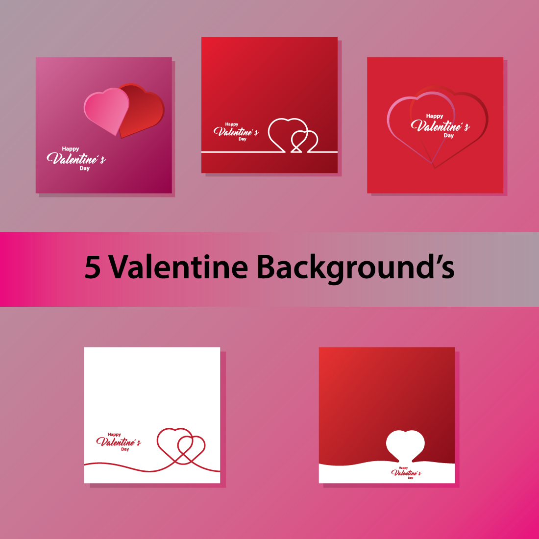 5 Valentine Background's preview image.