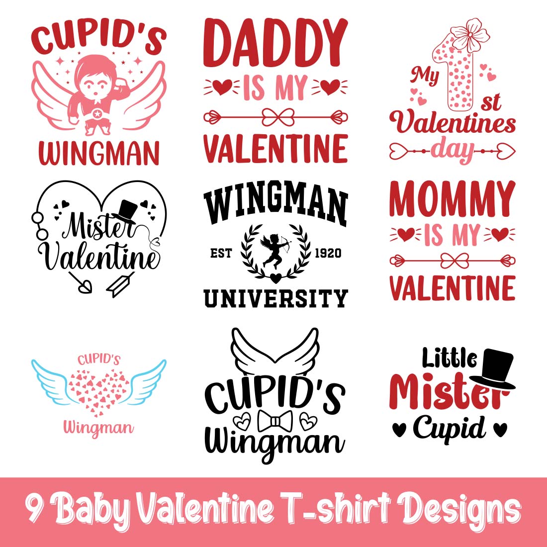 Baby Valentine T-shirt Bundle cover image.