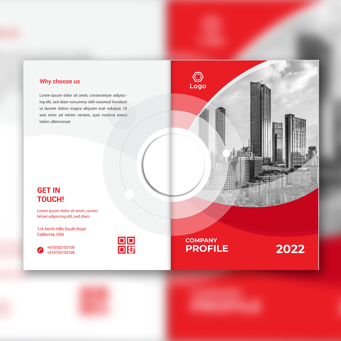 vector creative company profile template design 1 316