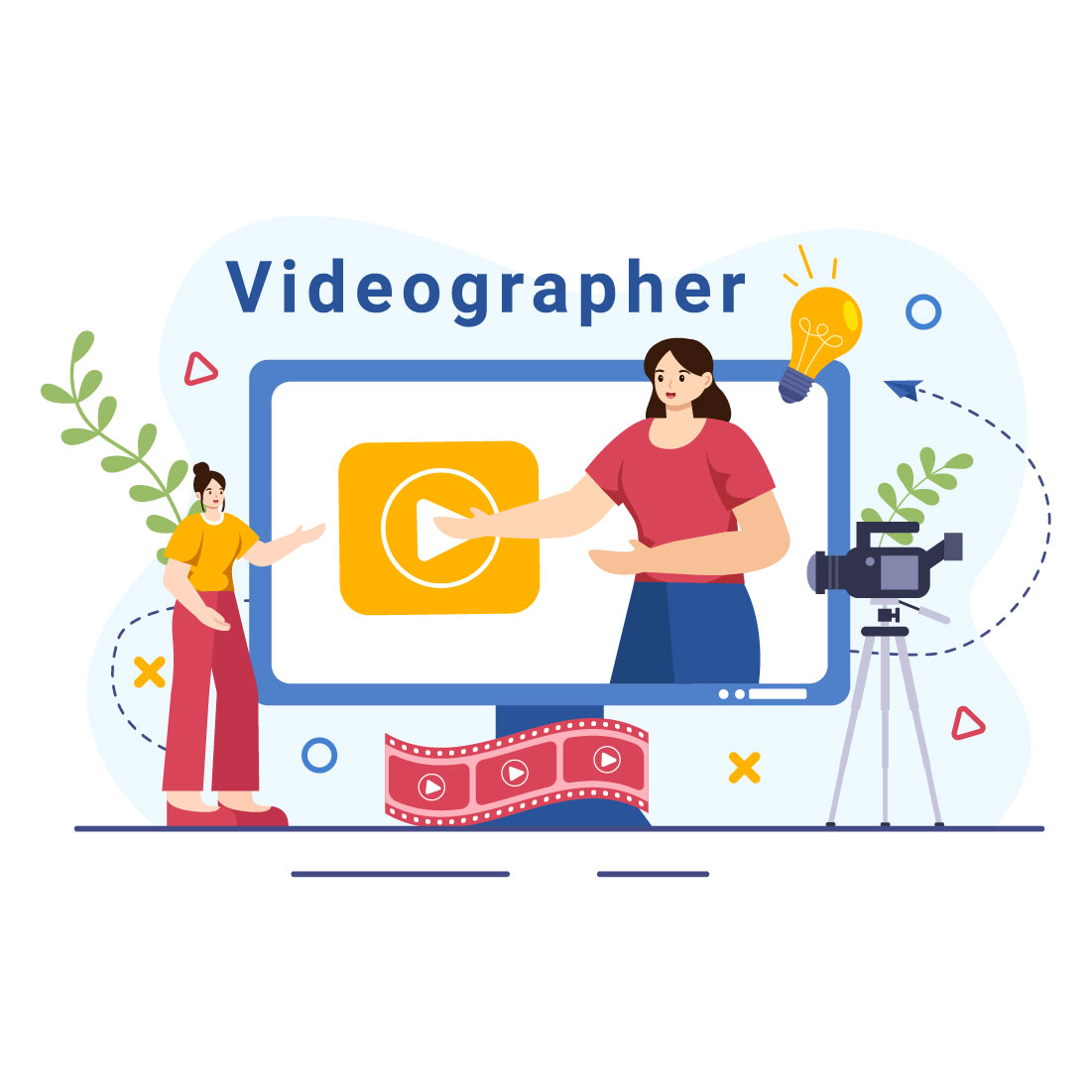 12 Videographer Illustration preview image.