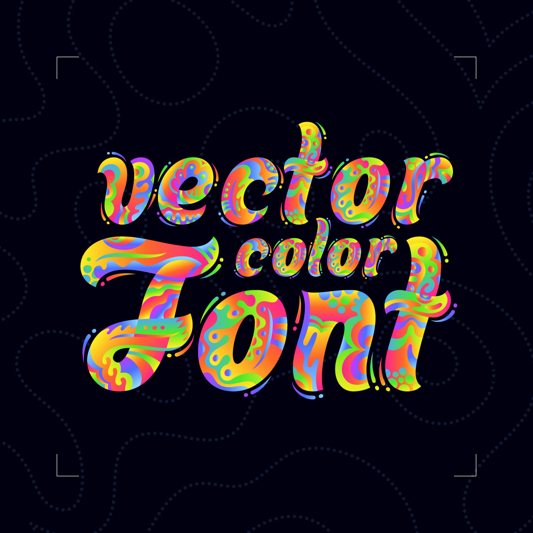 Vivid Corals — Color Vector Font preview image.
