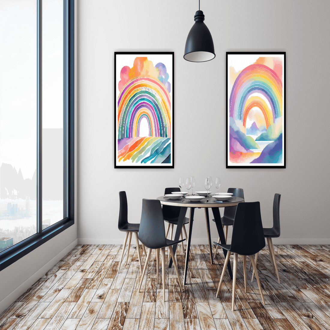 Chasing Rainbows: Colorful Gradients Wall Art Collection (8 image) preview image.