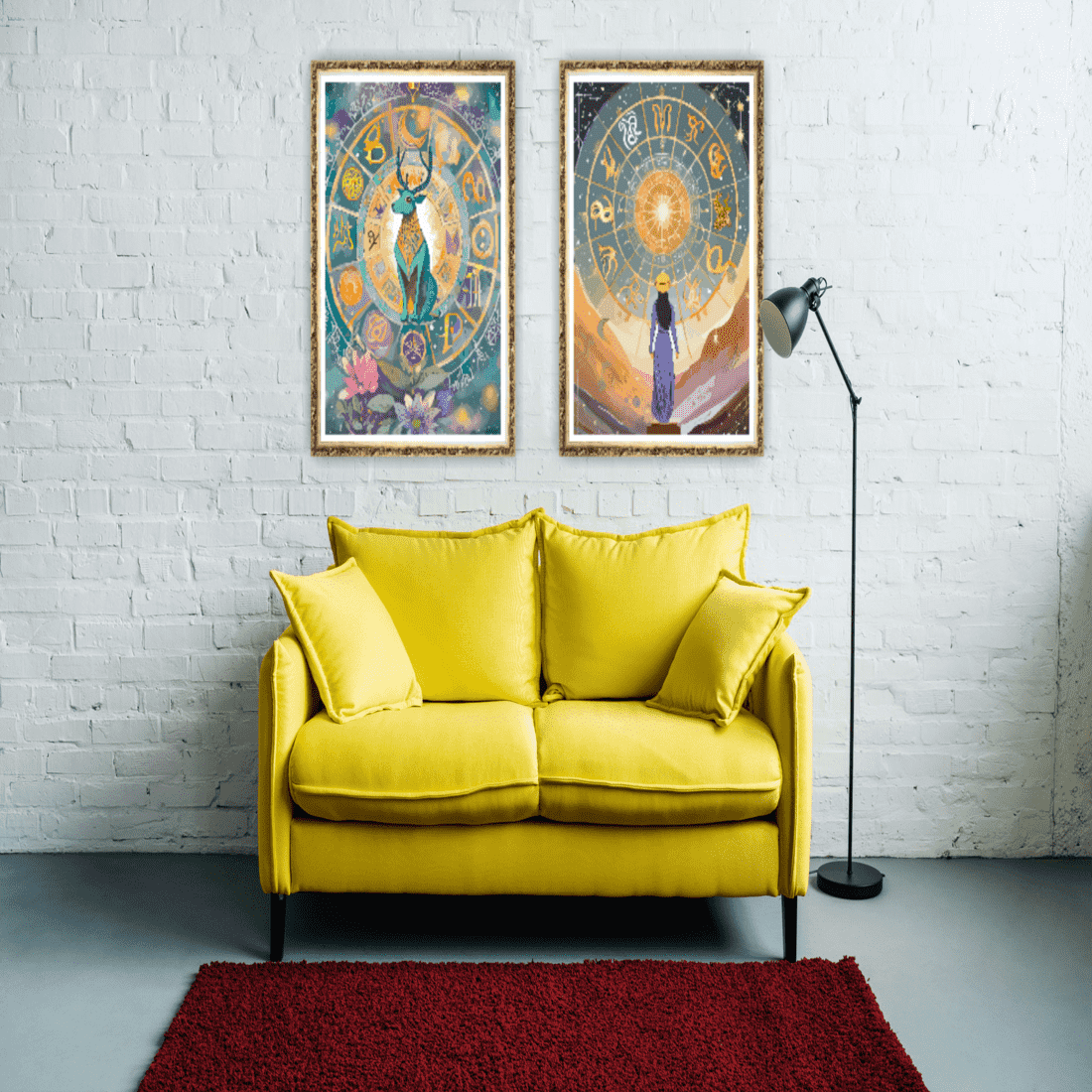 Celestial Harmony: Zodiac Signs and Astrology Wall Art Collection (8 High quality images) preview image.