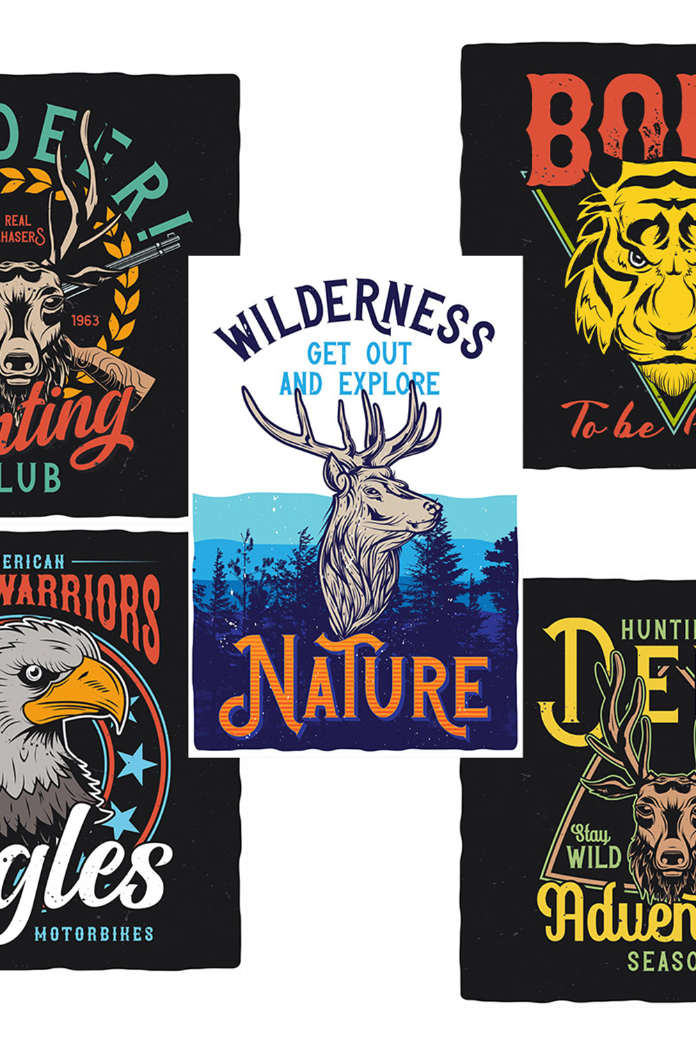 wild model t-shirt designs for printing purpose pinterest preview image.