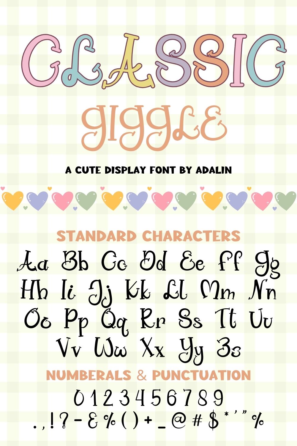 Classic Giggle - Display Font pinterest preview image.