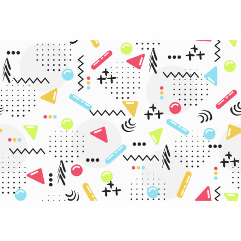 Memphis Pop Shapes Seamless Patterns cover image.