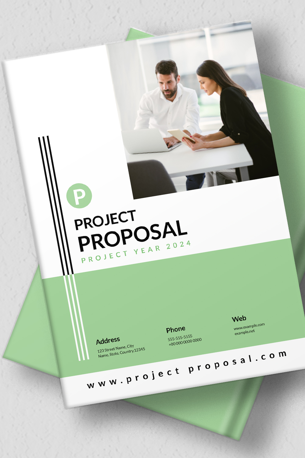 Project Proposal Templates pinterest preview image.