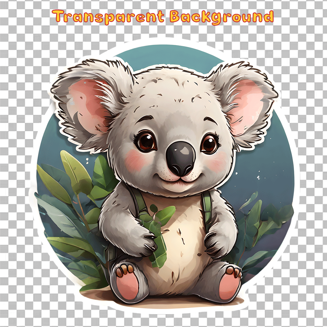 Cute Koala Sticker 3 PNG's preview image.