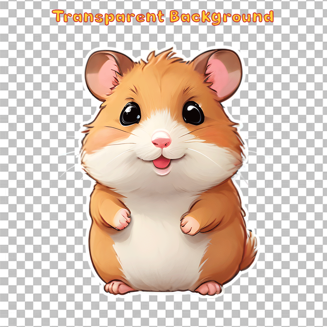 Cute Hamster Sticker 4 PNG's preview image.