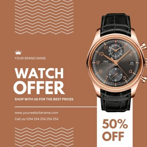 1 Instagram sized Canva Watch Offer Design Template Bundle – $4 cover image.