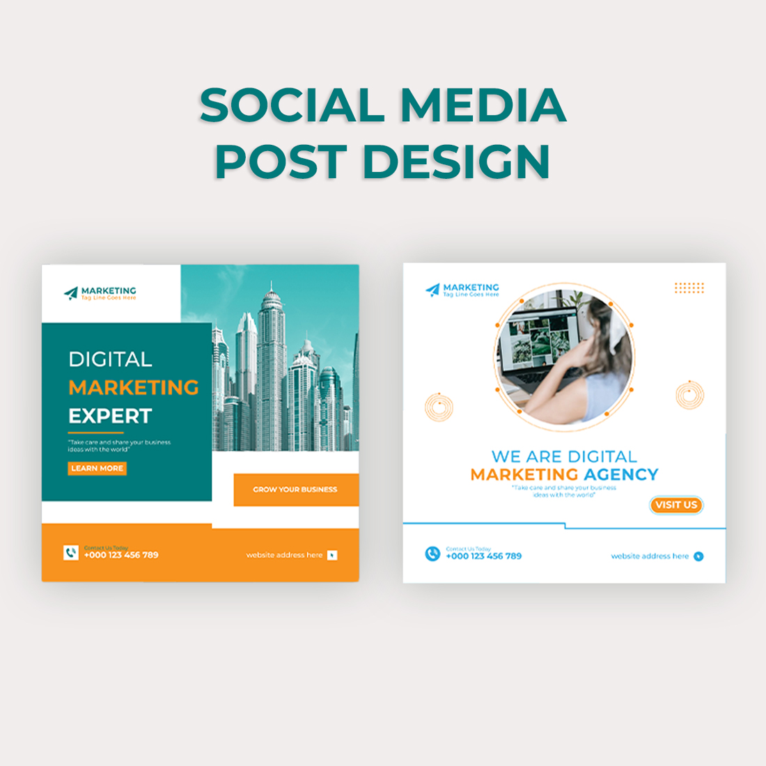 Digital marketing Social Media Post Design cover image.