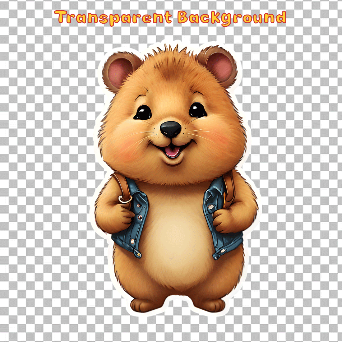 Cute Quokka Sticker 3 PNG's preview image.