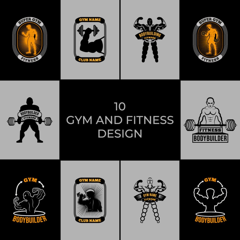 Gym and Fitness T Shirt Designs Bundle - MasterBundles