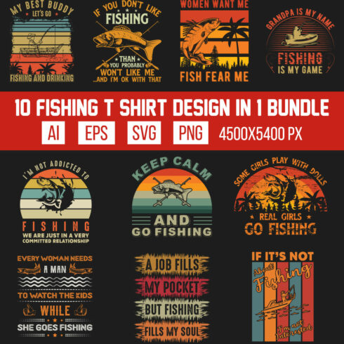 Fishing Design Bundle PNG ONLY, SVG bundle, Fishing svg, Fishing life  Volume-01 - MasterBundles