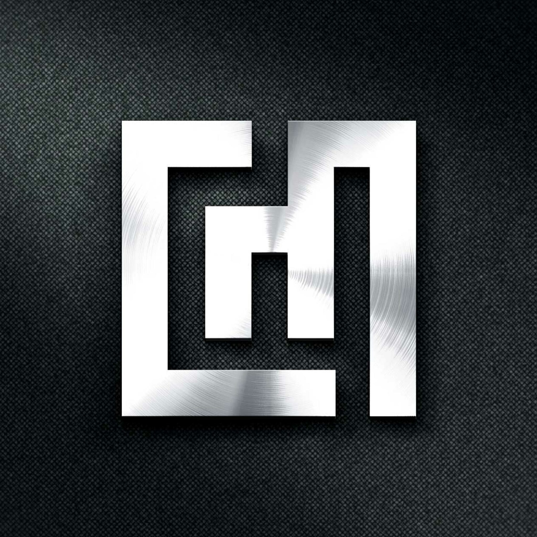 Set of letter CM rectangle shape logo design isolated on balck White ...