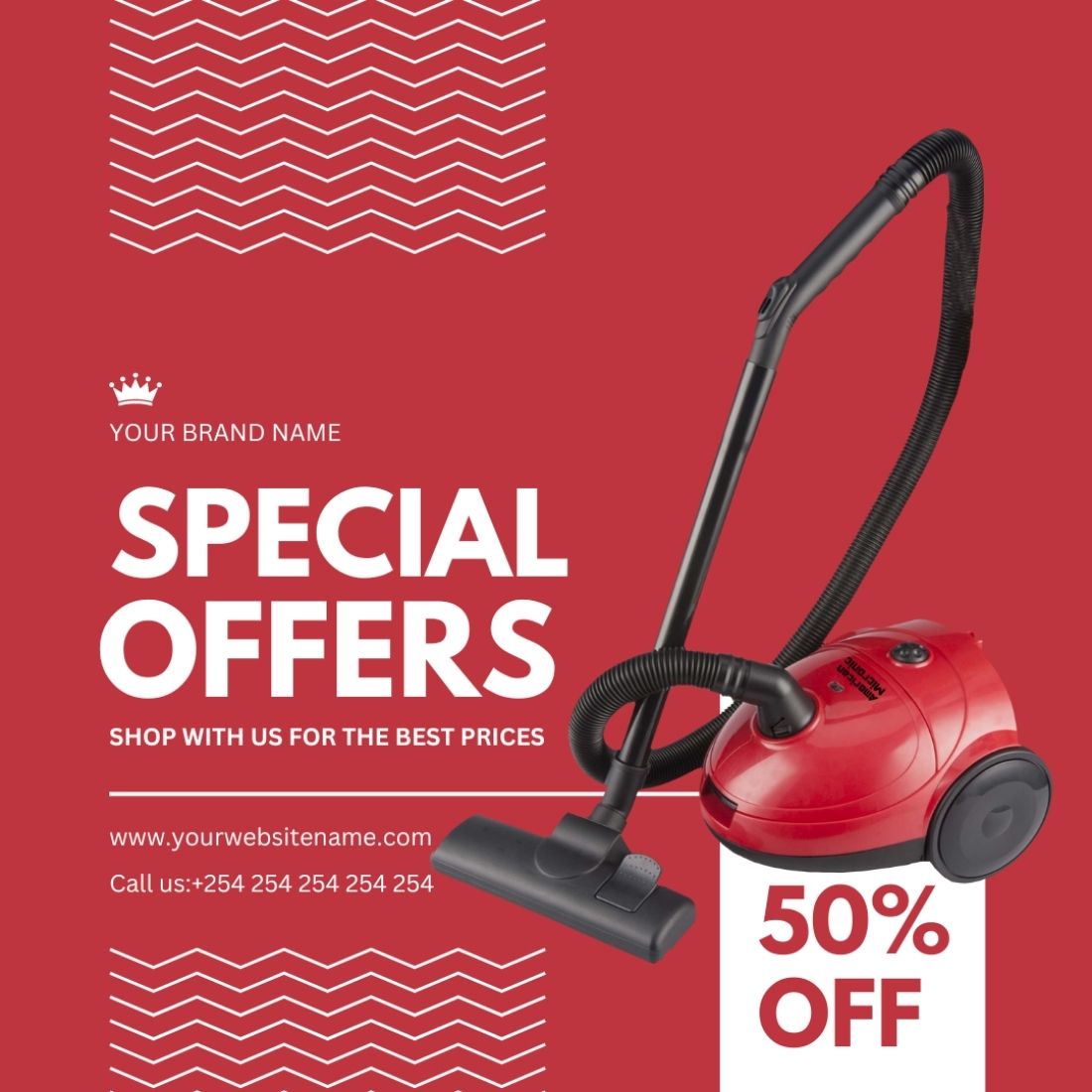 1 Instagram sized Canva Vacuum Cleaner Special Offers Template Bundle – $4 cover image.