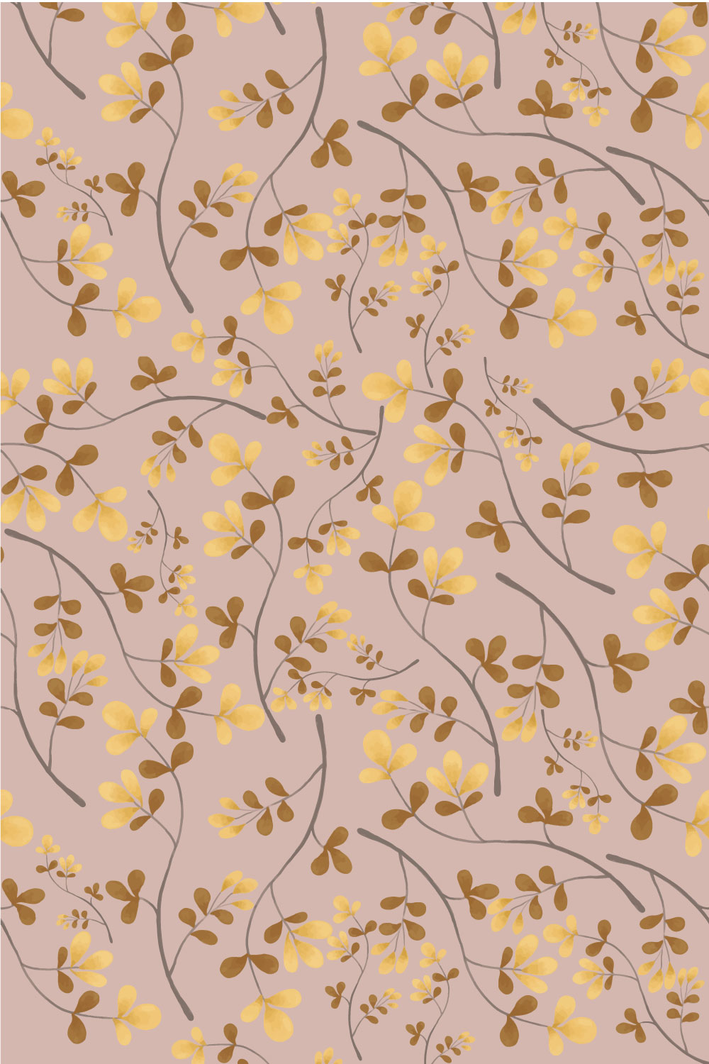 Leaf Autumn Seamless Pattern pinterest preview image.