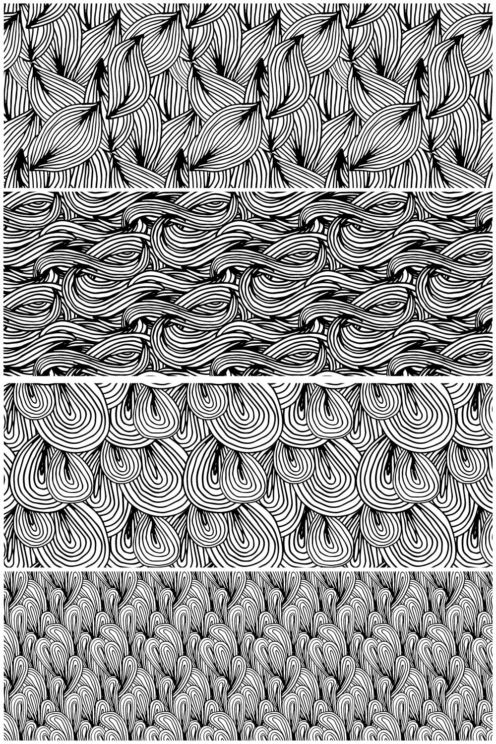 Hand Drawn Doodle Patterns pinterest preview image.