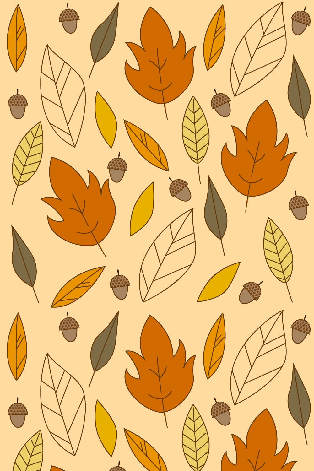 Hello Autumn Seamless Patterns pinterest preview image.