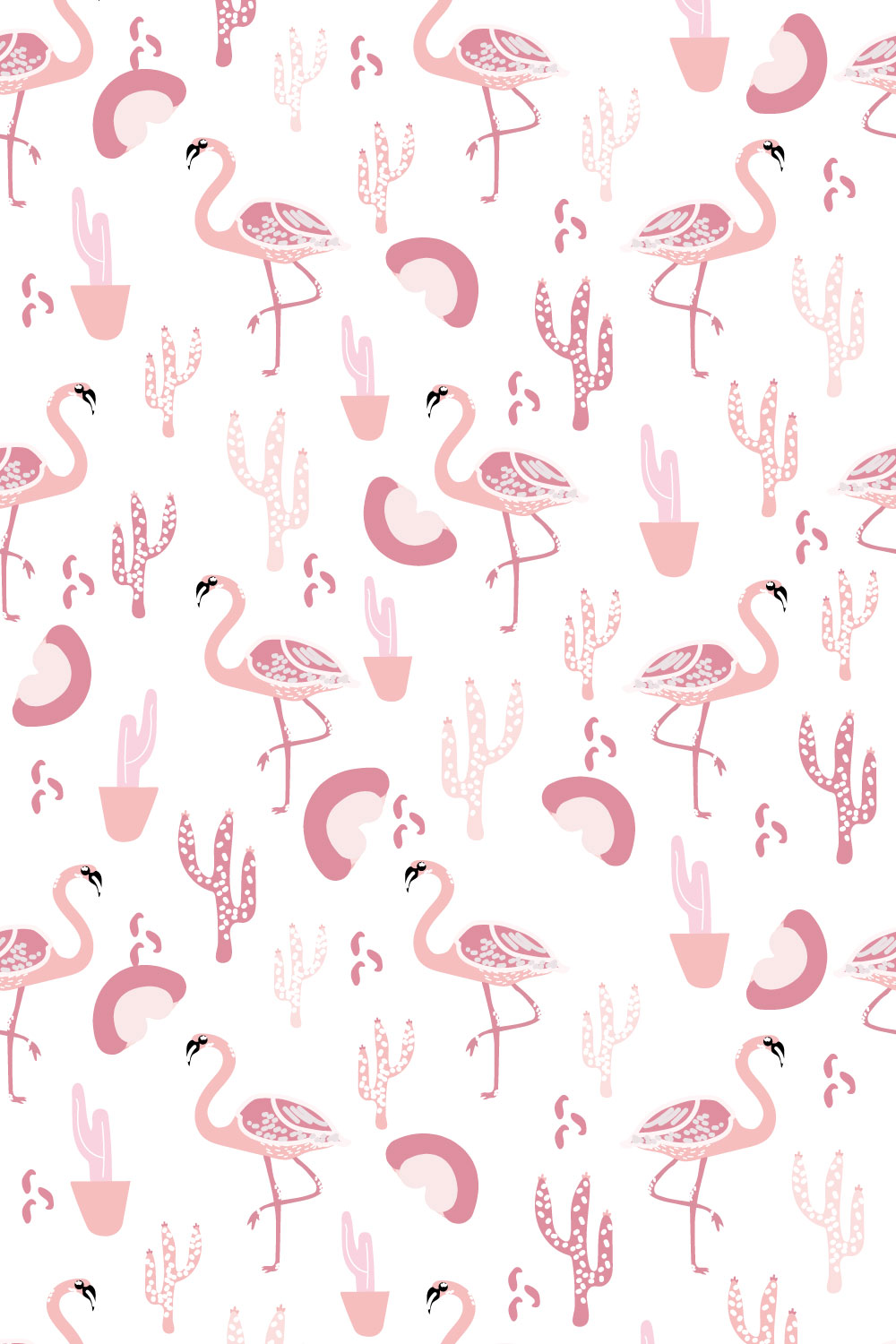 Flamingo Seamless Pattern pinterest preview image.