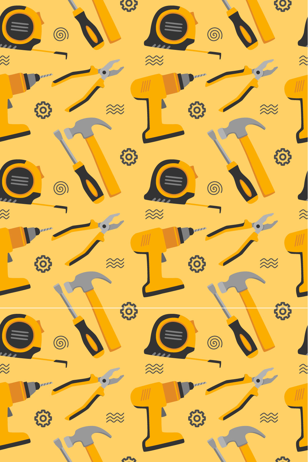 Construction Seamless Pattern pinterest preview image.